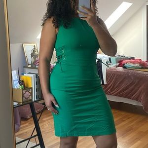 Green Calvin Klein Dress w/ Gold hardware